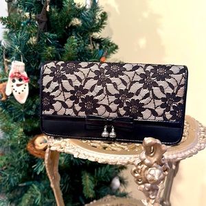 Brighton Lace Crossbody/ Clutch Wallet with Chain